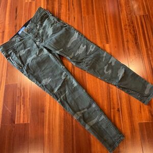 Democracy Camo Pants Skinny Camouflage Print "Ab" Solution Zip Pocket Size 12